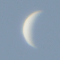 （写真）望遠鏡で観察した金星の姿