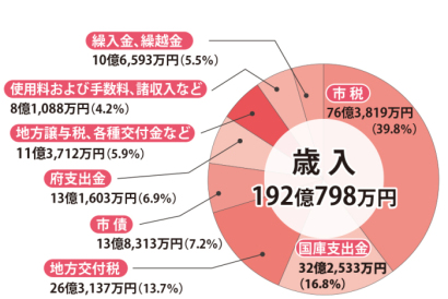 平成29年度歳入決算の円グラフ