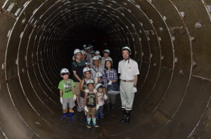 雨水幹線（石田川1号幹線）見学会の様子