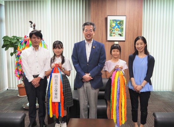 0725平和の折り鶴伝達式１