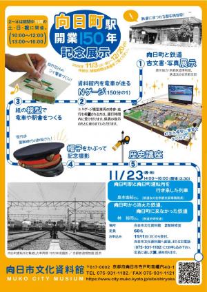 向日町駅150年記念展示 ちらし裏